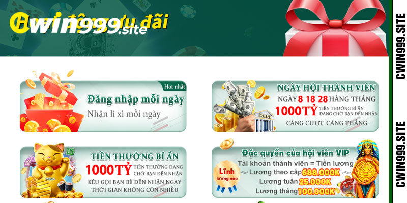 Tổng hợp khuyến mãi Cwin999 mới nhất