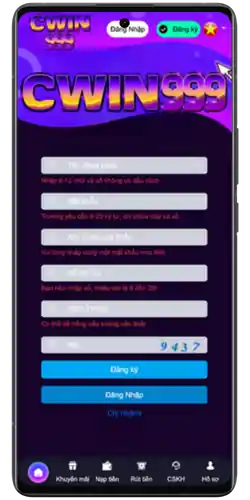Hướng Dẫn Đăng Ký Và Đăng Nhập CWIN999
